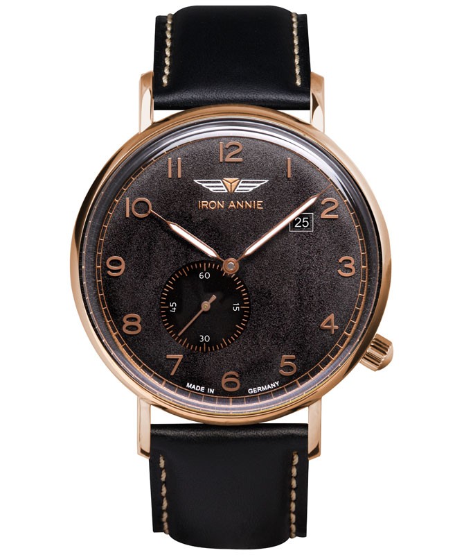 Iron Annie Amazonas Impression Quartz Watch 5ATM 41mm Case Black Dial 5936-2