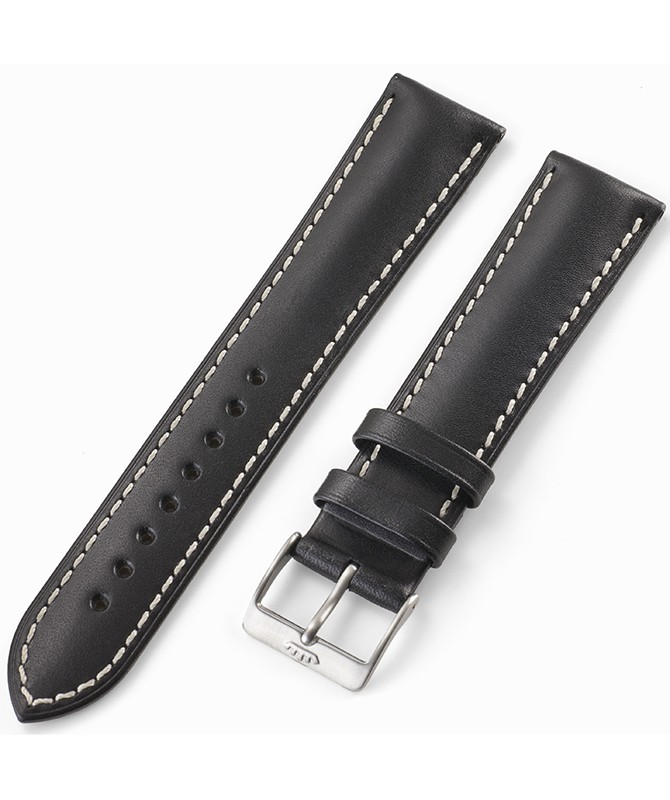 FORTIS Leatherstrap Vintage black with pin buckle brushed 99.112.01.010