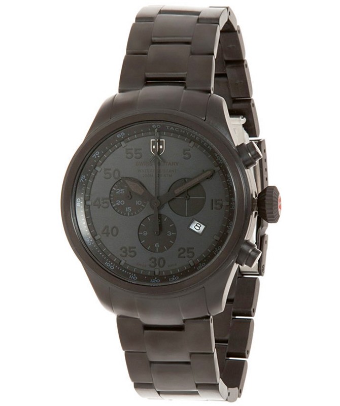 CX Swiss Military HAWK NERO Chrono Swiss watch Black PVD case Black dial 2731