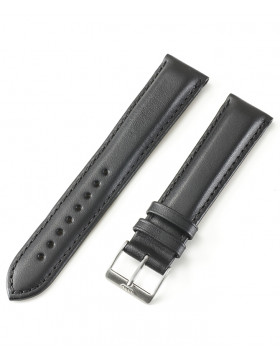 FORTIS Leather strap Black T/T With Brushed Pin buckle 99.121.0140.010