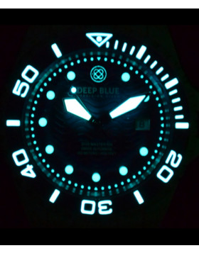 Deep Blue Dive Master 500 Automatic Diving Watch Swiss Mvt Blue Bezel Blue dial