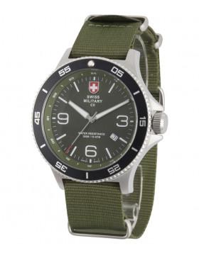CX Swiss Military HUMVEE Infantry Watch Swiss Quartz Green Strap Green Dial 2897