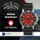 CX SWISS MILITARY NAVY DIVER 200 CHRONO WATCH RED DIAL RUBBER STRAP